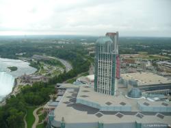 Emabassy Suites and Casino buildings in Canada near Horseshoe Falls as seen from Skylon Tower.jpg