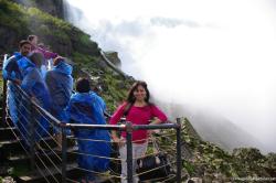 Joann next to Niagara Falls below Prospect Point.jpg
