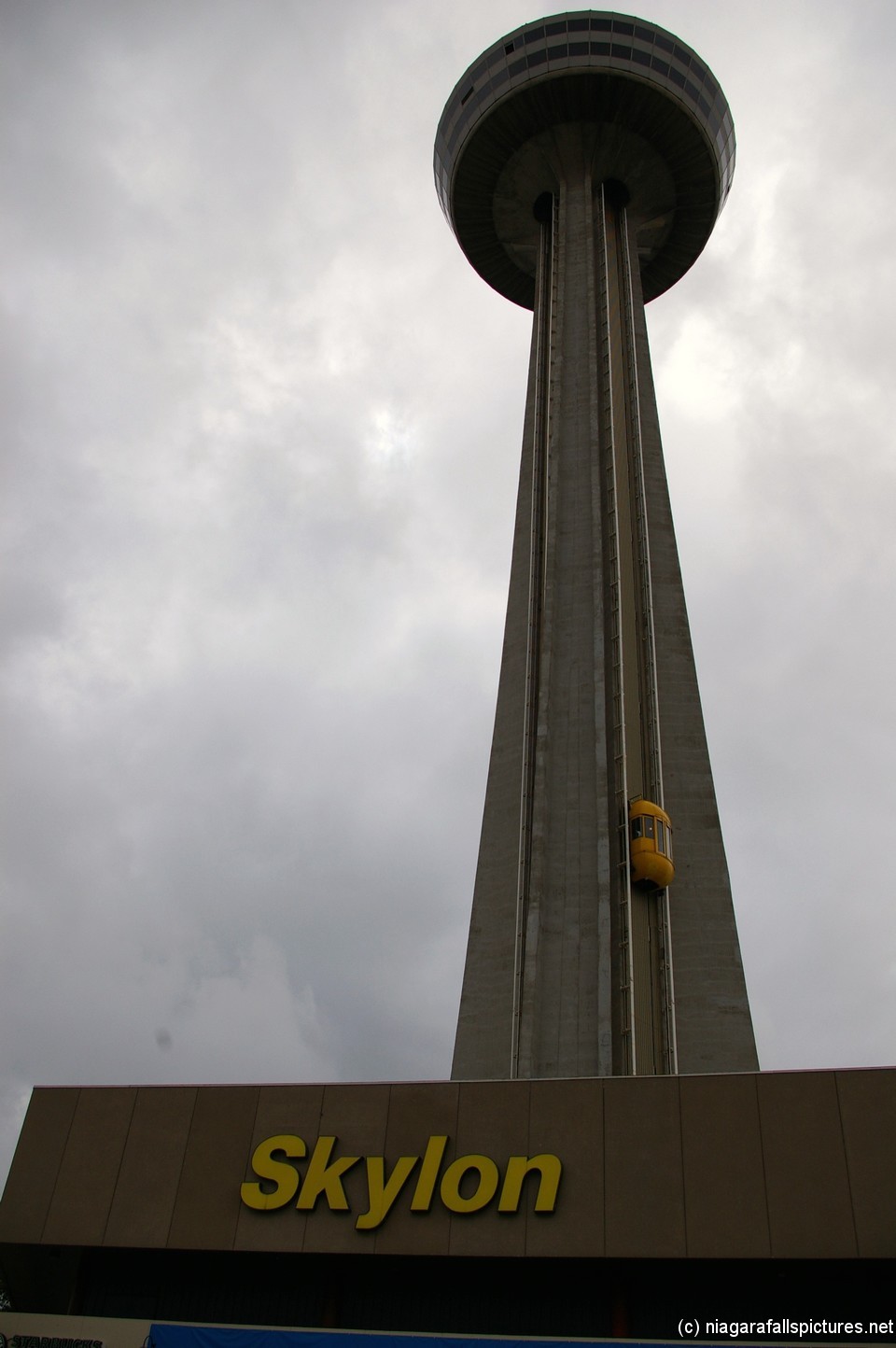 Looking up at Skylon Tower in Niagara Falls Canada.jpg