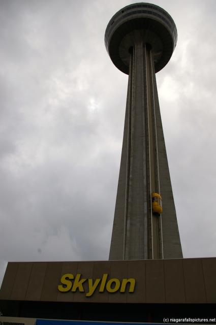Looking up at Skylon Tower in Niagara Falls Canada.jpg