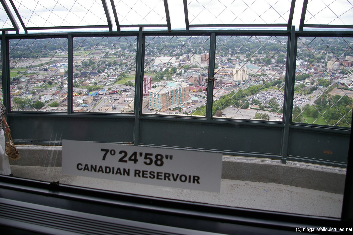 Canadian Reservoir Niagara Falls viewed from Skylon Tower.jpg