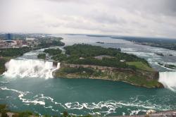 Niagara Falls photo with Goat Island as viewed from Skylon Tower.jpg