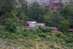 Cave of the Winds as viewed from Maid of the Mist boat in Niagara Falls.jpg