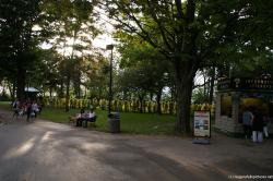 Tourists wearing yellow rain coats awaiting visit to Cave of the Winds at Niagara Falls.jpg