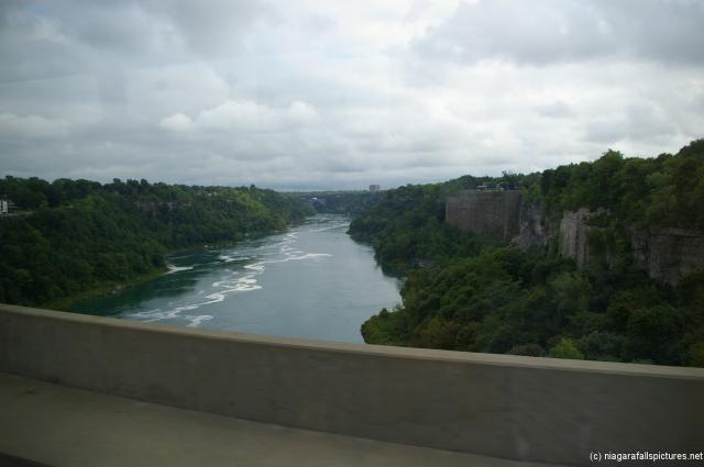 Traveling on Rainbow Bridge of Niagara Falls towards Canada side.jpg