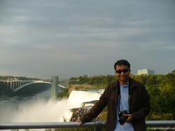 David and the Briadal Veil Falls and American Falls at Niagara Falls.jpg